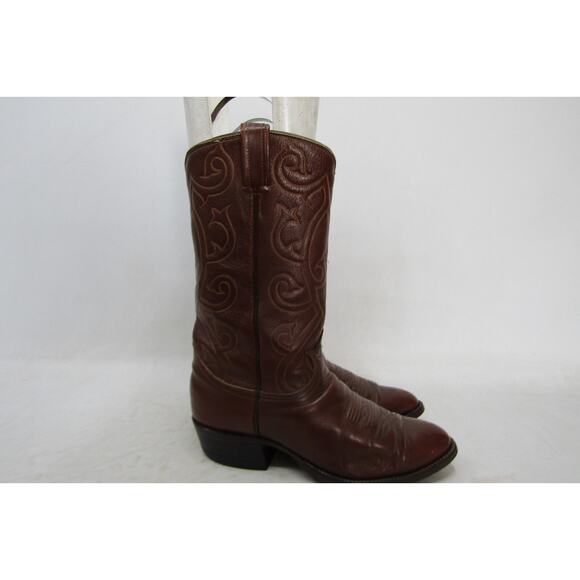 TONY LAMA Gold Label Mens Size 7.5 D Brown Leather Cowboy Western Boots main image 4